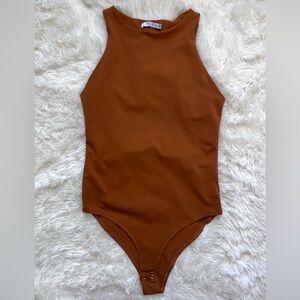 ReoRia Orange Boatneck Smoothing Bodysuit